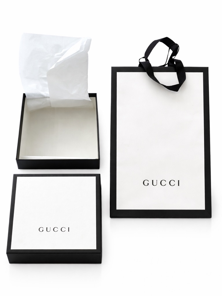 Gucci Empty Box  Gift Bag Set Authentic Packaging W Tissue Paper